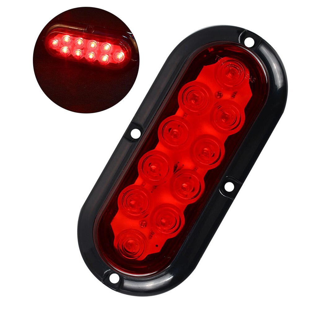 2 Pcs/set 12V Universal 10 Led Red Trailer Truck Caravan Taillight Led Light Brake Stop Lamp Tractor Turn Signal