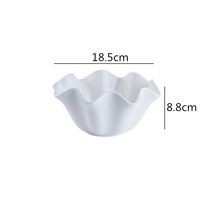 Plato de cerámica blanco puro para ensalada de frutas, cuencos de sopa, cuenco de fideos, plato de sabor, plato de pastel, cuencos de postre, plato de cena prensado, utensilios para hornear: Rojo