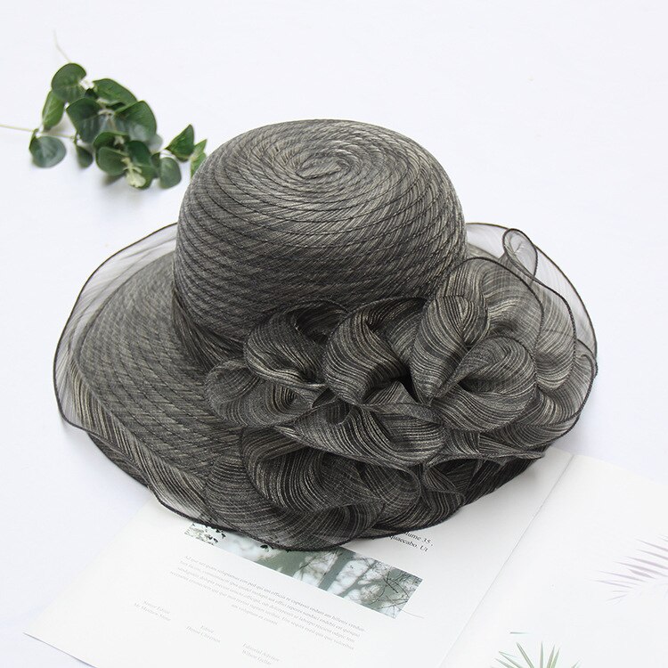 Kongelig blonde visir hat kvindelig sommer strand aften fest hat: 008