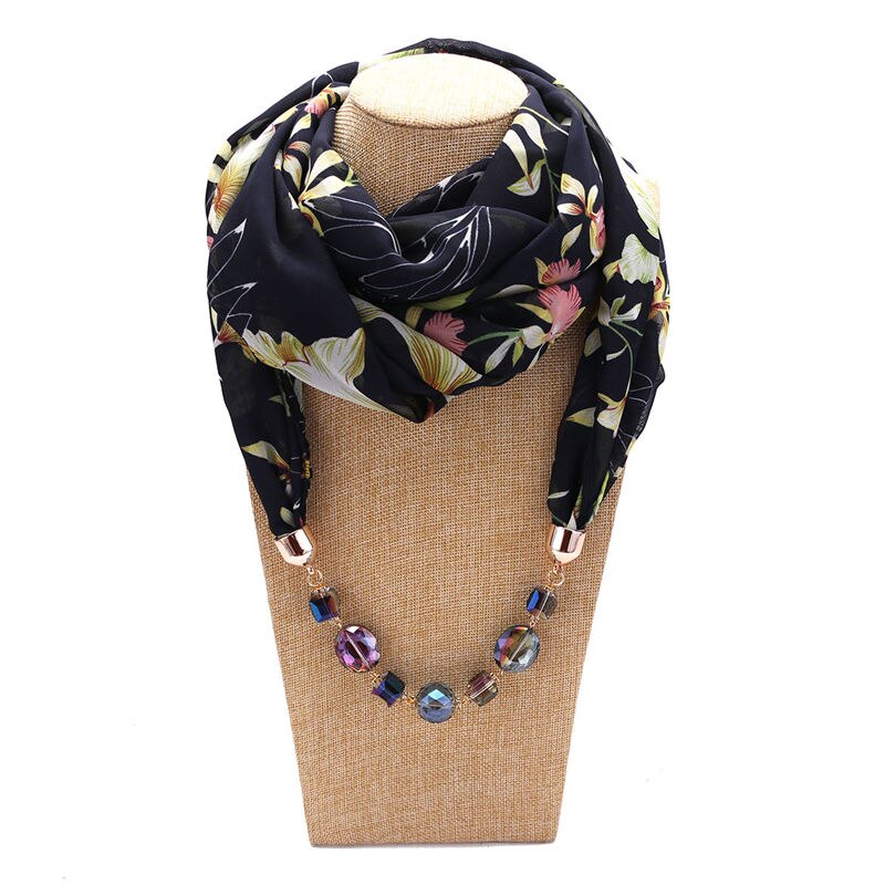 Dames sieraden hanger ketting sjaal vrouwelijke chiffon sjaals en omslagdoeken femme foulard moslim wrap hoofddoeken: 4