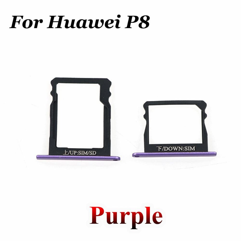 YuXi 1 Set Para Huawei P8 Suporte da Bandeja Do Cartão SIM Com Cartão Micro SD Slot da Bandeja Titular Parte Substituição Para huawei P8: Purple