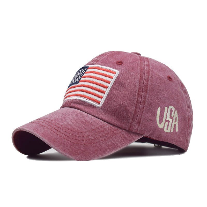 #45 baseball cap til voksen klassisk amerikansk flag vasket gammelt brev amerikansk solskærm baseball cap casquette baseball бейсболки: E