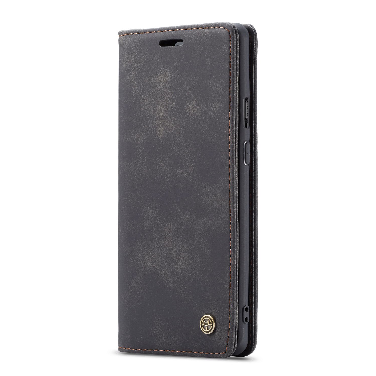 Luxury Book Stand Protective Cover For Samsung Galaxy A50 Case 6.4" Vintage Leather Flip Case for Samsung A50 Case A 50 Fundas: Black