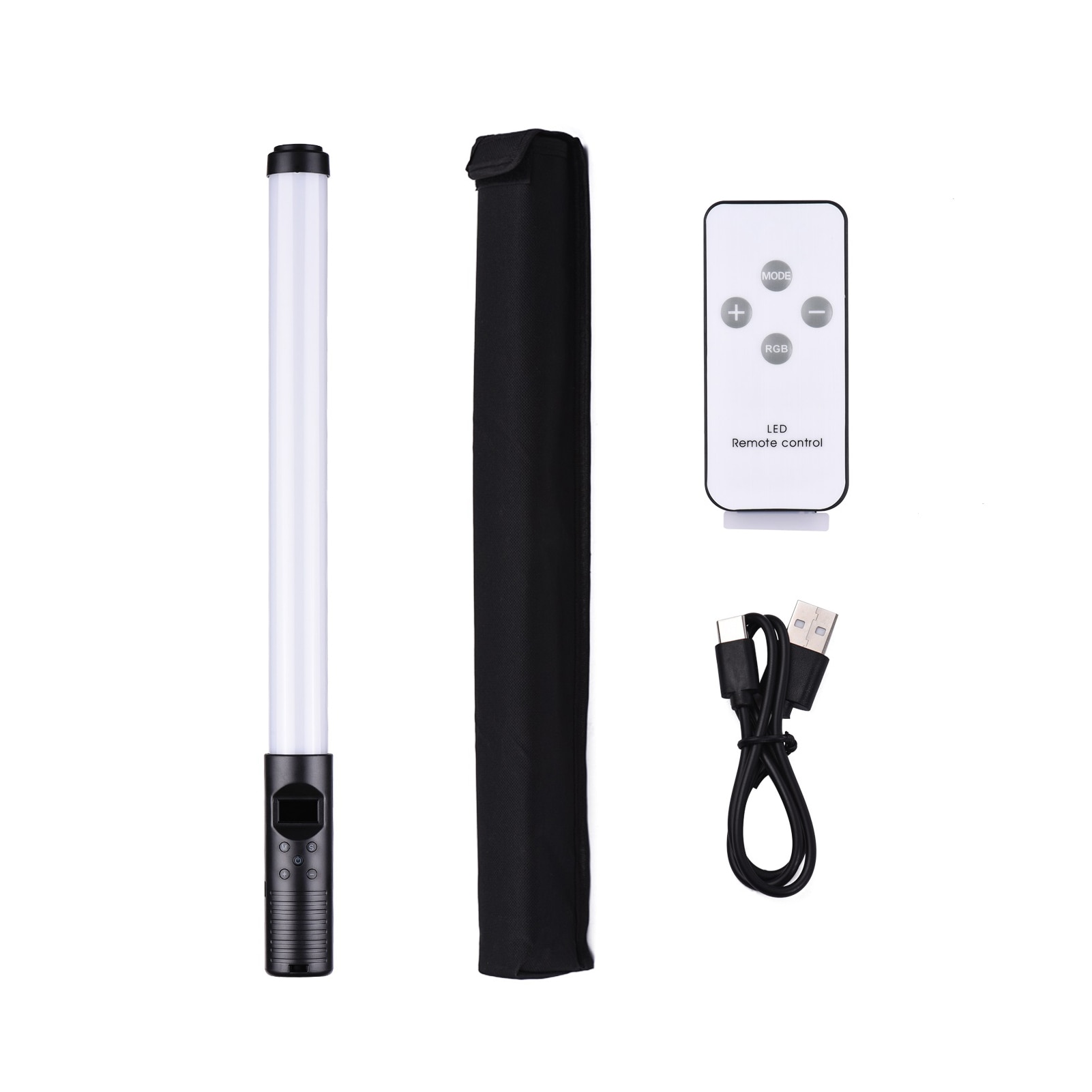 Rgb Handheld Led Light Wand 20W Fotografie Lamp Met Statief Bi-Kleur Temperatuur 3000K-6500K met Draagtas Afstandsbediening