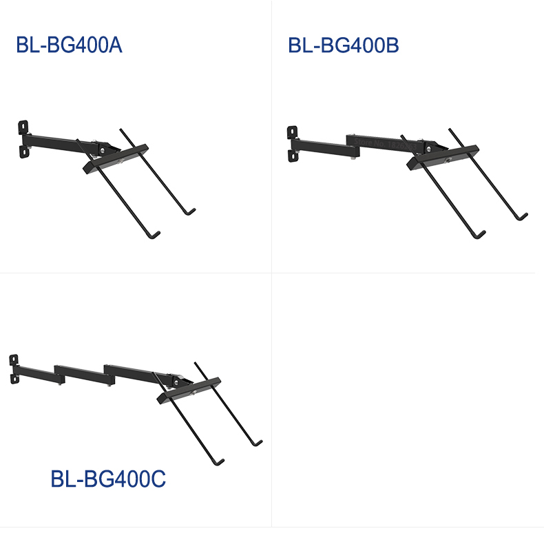 Foldable Wall Mount 17-27 inch Laptop Holder Two Arms Full Motion Laptop Cooler Retractable Notebook Hanger