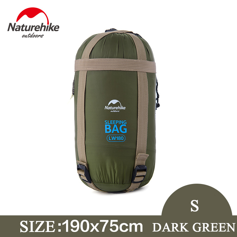 Naturehike soveposer udendørs camping vandreture forår efterår udendørs camping vandreture nh kuvert sovepose 205*85cm: Hær grøn s