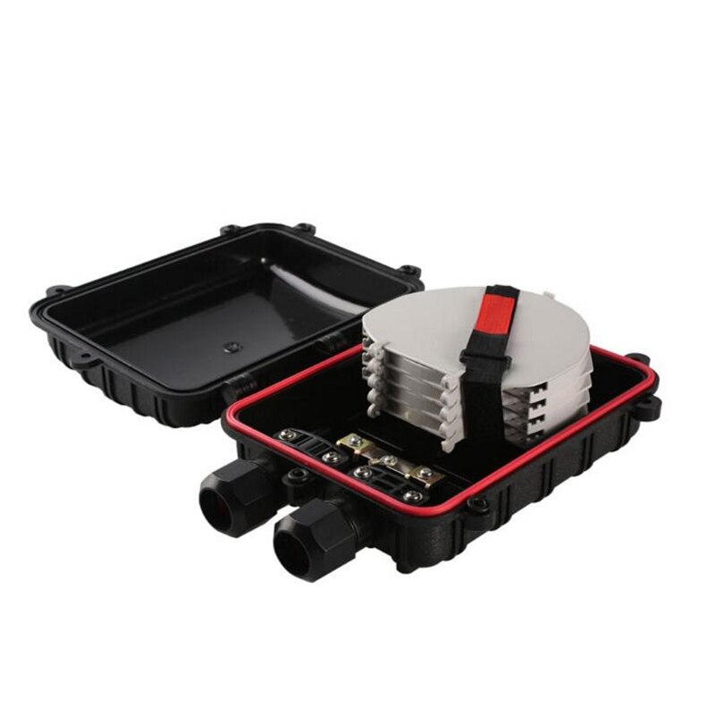 12 Cores 2 in 2 out Horizontal Fiber Optic Cable Connection Box Indoor and outdoor Waterproof fiber optic splice closure BY DHL