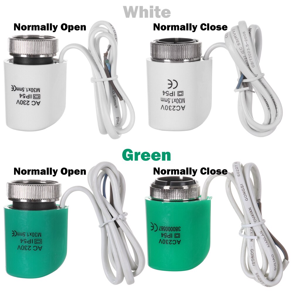 230V Electrothermal Valve Normally Open Close Thermal Electric Actuator For Underfloor Heating Manifold Floor Heating Parts