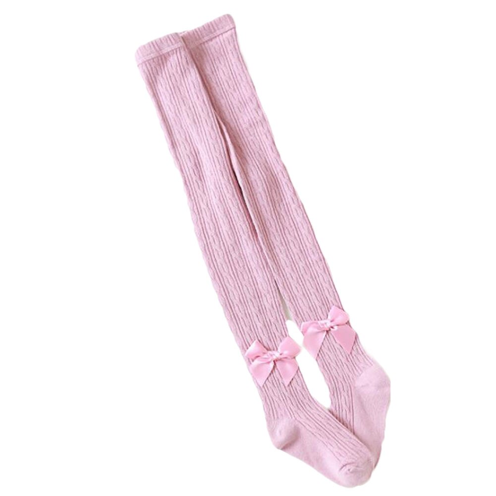 Meisjes panty's ademende kinderbroek kousen met strik voor dansfeest optredens op het podium: Roze / 11