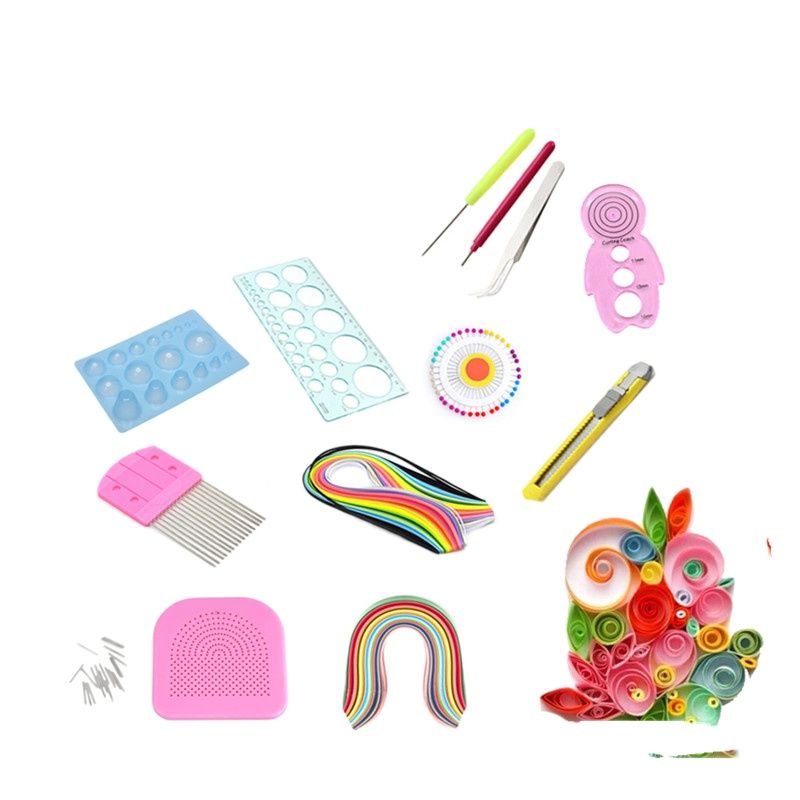 Handmade Craft quill tools Epoxy bottles Quilling Paper 3mm/ 5mm width 39cm Strips Paper Quilling Craft DIY Decoration