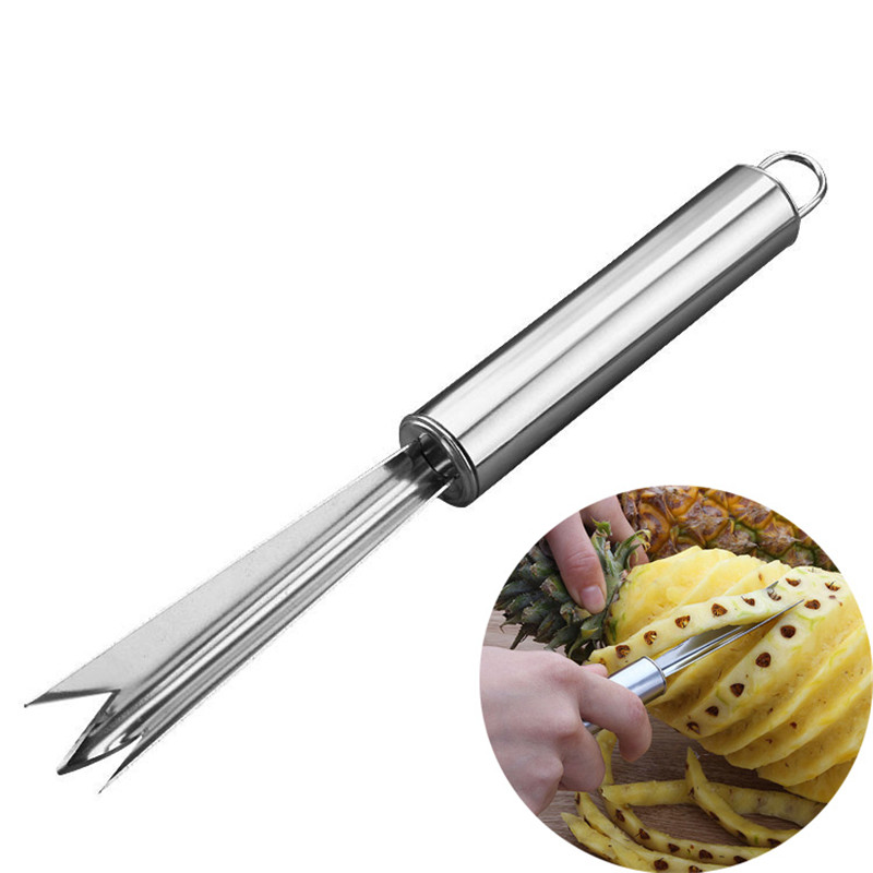 Pelador de piña de acero inoxidable de fácil de usar cuchillo para piña de mango largo cortador Corer accesorios de cocina