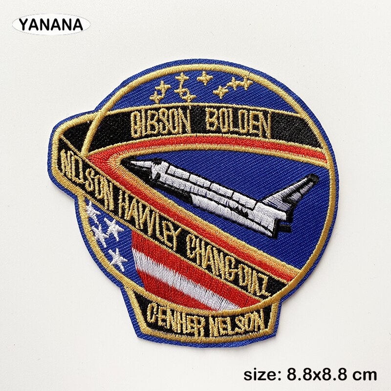 Ruimte Shuttle Astronaut Ijzer Op Flarden Kleding Geborduurde Naaien Applique Logo Patch Streep Badges Voor Kleding Tas: 3