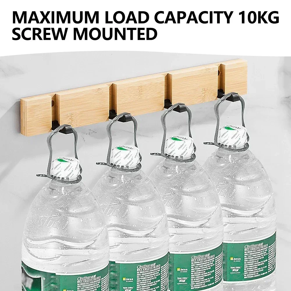 Opvouwbare Bamboe Onzichtbare Badkamerhaak Houten Ophanghaken Jas Handdoekhangers Huishoudelijke Boomstammen Witte Antieke Kleur Rijhouder