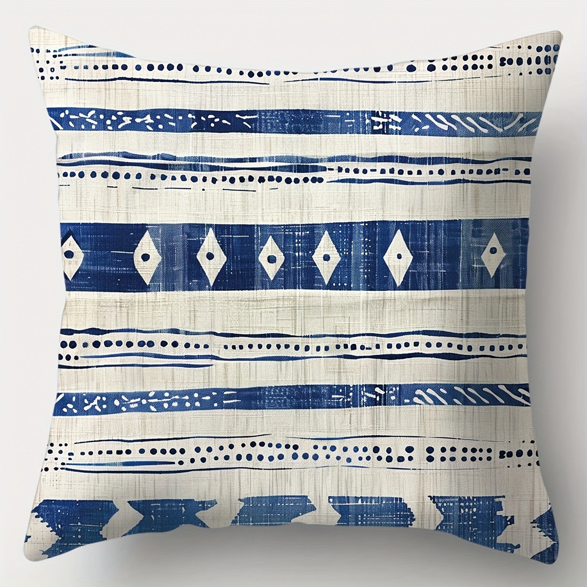 Fodera per cuscino moderna con chiusura a cerniera Fodera per cuscino stampata decorativa per divano da soggiorno in poliestere intrecciato a mano: S / Fluorescenza Gialla