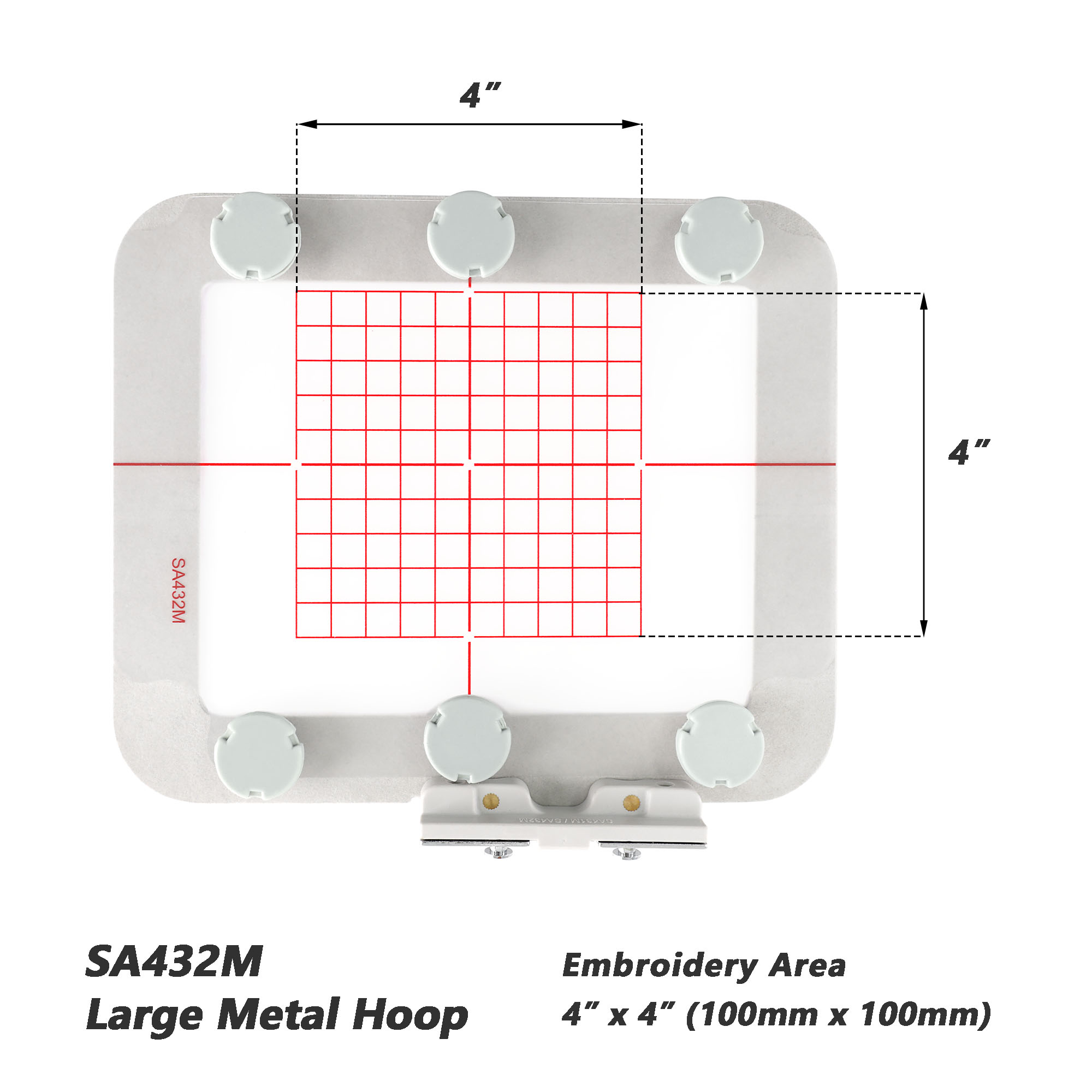 Metal Magnetic Hoop for Brother NV950 NV180D M230E M280D M240ED 500D 97E 955 PE300S SE600 SE400 Babylock Sewing Machine Frame: light green