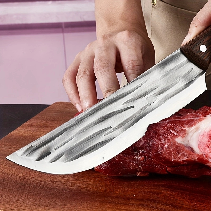 Cuchilla de carnicero de cocina, cuchillo de Chef forjado, corte de pescado, deshuesado, rebanado, mango de madera, cuchillo de carnicero, herramientas de corte de cocina