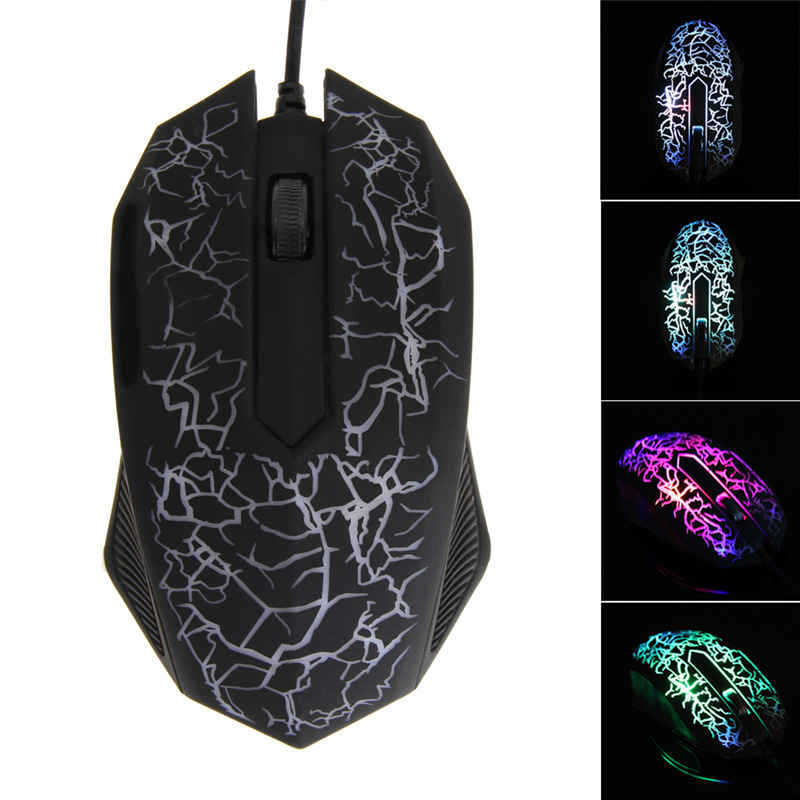 Computer Mouse Gamer Ergonomic Gaming Mouse USB Wired Game Mause 5500 DPI Silent Mice With LED Backlight 6/7 ButtonFor PC Laptop: S black