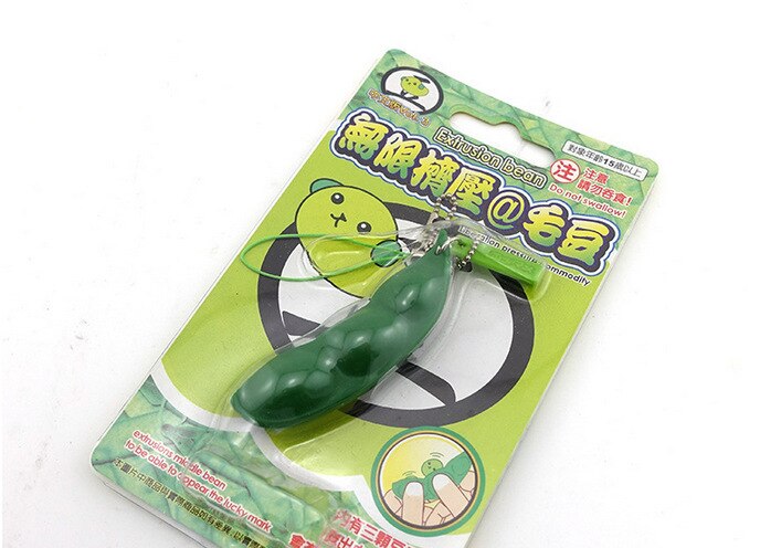Huilong Maodou Toys Bored Bean Peas Relief Decompression Magic Beans Expression Squeeze Beans Vent Keychain Toys antistress: Default Title