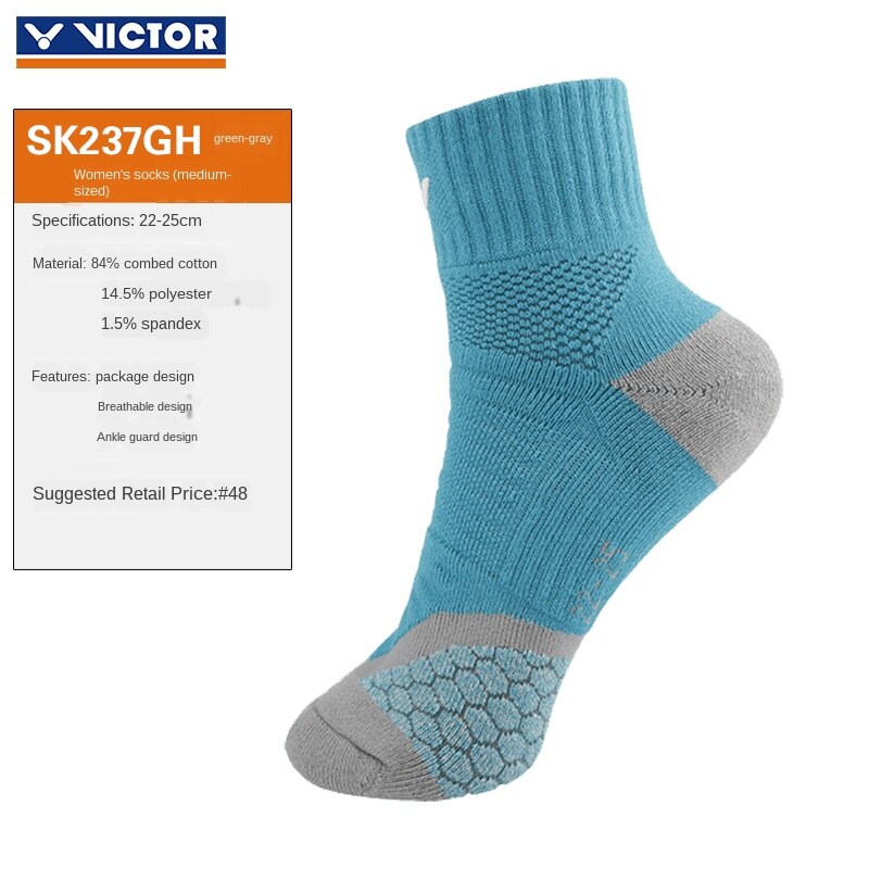 3 Paar Sokken Vrouwelijke Victor Badminton Sokken Vrouwen Sport Sok Verdikte Handdoek Bodem Te Absorberen Zweet En Ventileren SK225: sk237gh