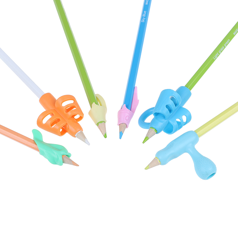 3Pcs/Set Ergonomic Writing Aid For Kids Learning Hold Pen Writing Posture Correct Fit On Pencil Pen Drawing
