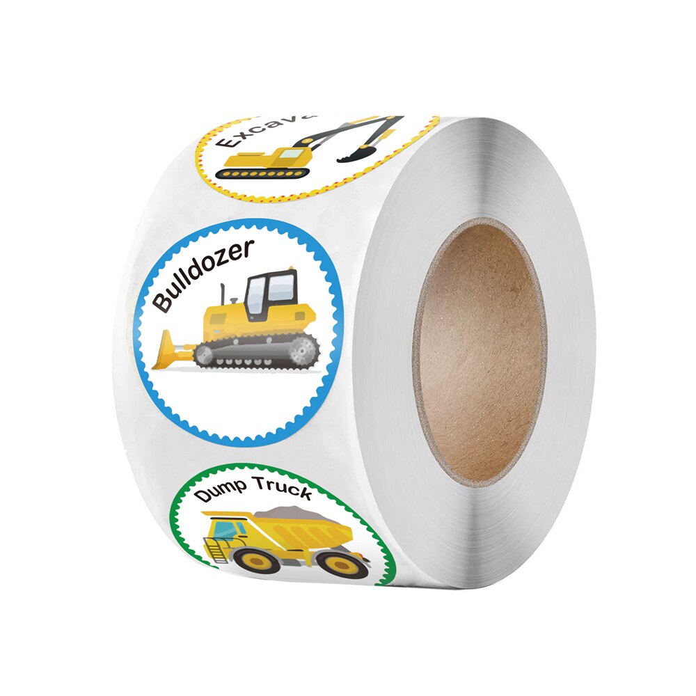 Cartoon Train Bus Sticker 8 Designs Kids Sticker 100-500pcs Cute Transportation Cars for Encouragement Student Children Labels: QY846-500pcs