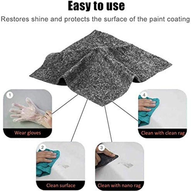 Nano- Magic Auto Krassen Verwijderen Doek, Multifunctionele Auto Kras Reparatie Kit, eenvoudig Te Repareren Verf Krassen Licht Krassen