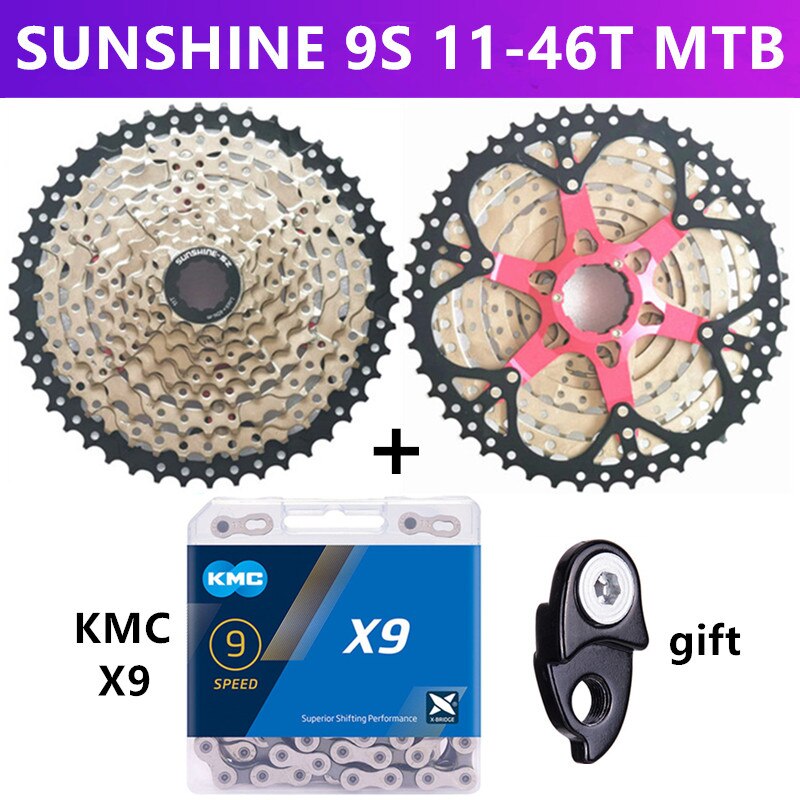 SONNENSCHEIN MTB/rennrad 9/27 geschwindigkeit Variable geschwindigkeit kassette schwungrad 11-23T/25T/28T/32T/36T/40T/42T/46T/50T kassette schwungrad: MTB 46T und X9
