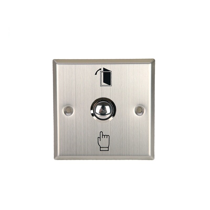 NO COM Gate Door Access Control System Door lock stainless steel key Release Exit Button Sensor Switch/door access push button: wide version