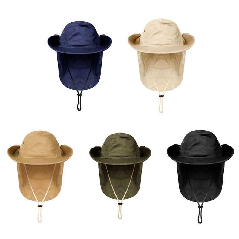 Touca com aba anti-suor para o ar livre, chapéu masculino e feminino para pescoço, acessórios de pesca com cinta de queixo roupas esportivas