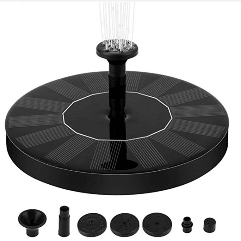 Mini Solar Powered Fountain Garden Pool Pond Solar Panel Floating Fountain Garden Decoration Water Fountain For Bird Bath: Default Title