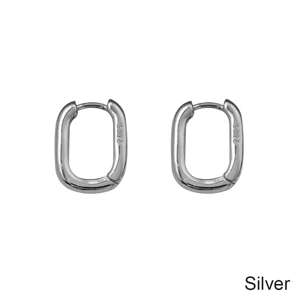 Vintage gull liten firkantet bøyle øredobber for kvinner geometriske håndlagde øredobber brud jente fest bryllup smykker: 02