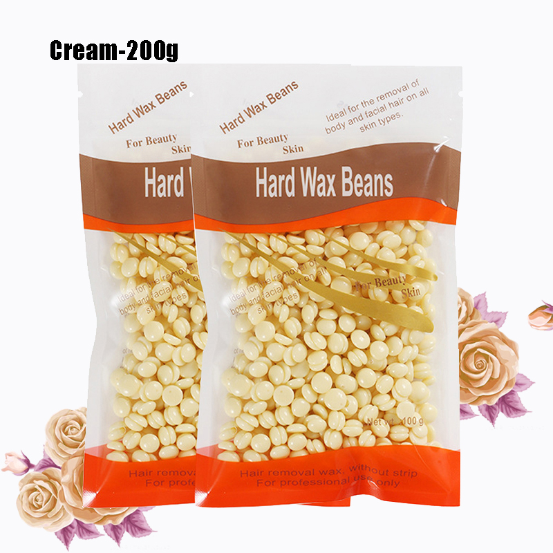 1000g/200g/50g Wax Ontharing Ontharingscrème Waxen Wax Kralen Voor Wax heater Pijnloos voor Lichaamsharen Verwijderen Bonen: Ivoor