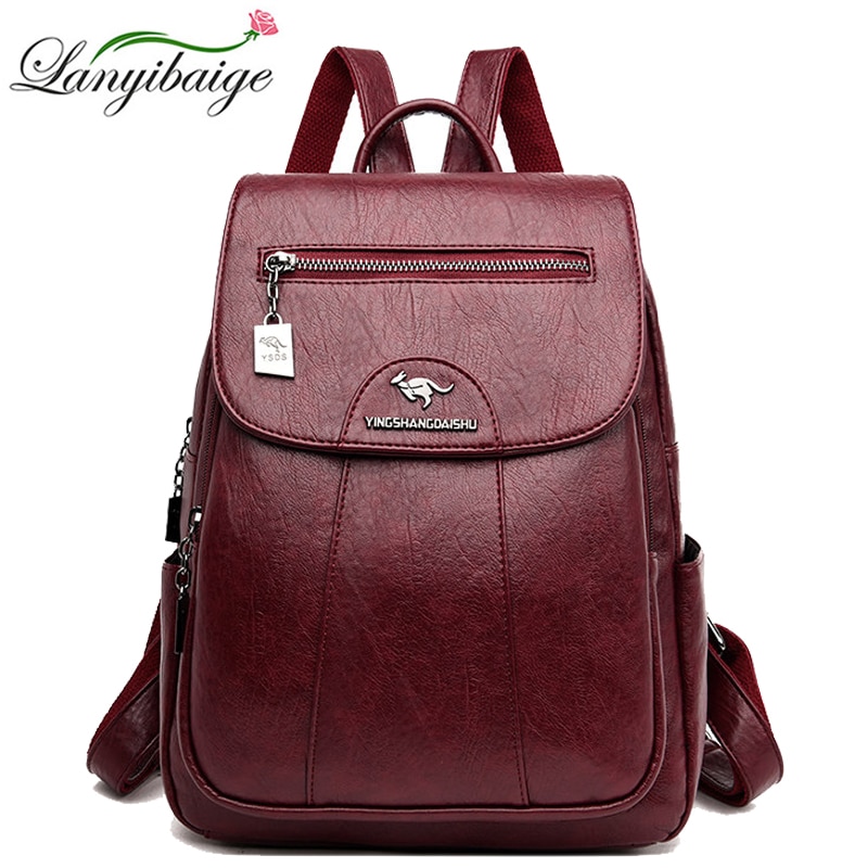 Femmes sacs à dos de en cuir pu sacs à dos d'école pour les filles haute capacité voyage sac à dos loisirs sacs à bandoulière mochila