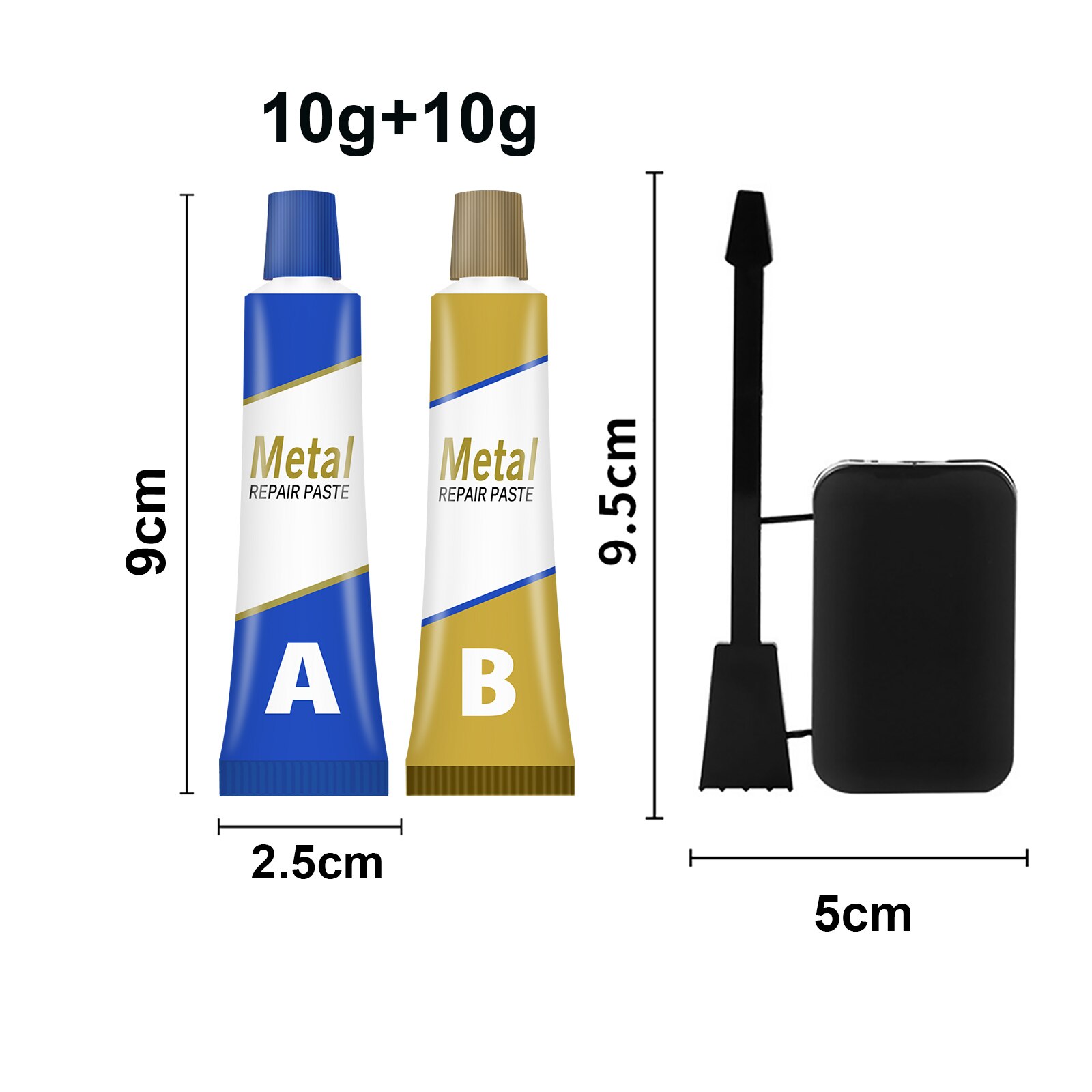 20-100g Quick-drying Cold Welding Glue Steel Cast Iron Metal Repair Agent Glue Industrial Repair Paste Glue for Crackle Repair: 20g