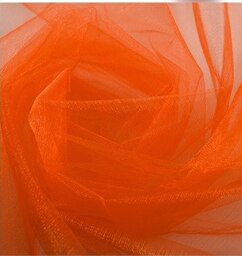 HAOCHU 5 m/partij 150 cm Breed Sheer Crystal Organza Tulle Roll 19 Kleur Shining Stof voor Bruiloft Decoratie Thuis Event Party Decor: orange