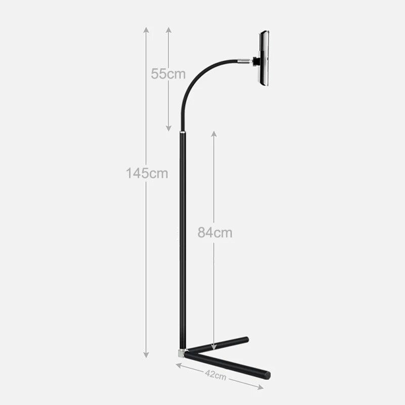 Statief Floor Stand Opvouwbare Tablet Telefoon Bed Houder Voor 4-11 Inch Mobiele Telefoon Tablet Floor Ondersteuning Voor Iphone ipad Pro 10.5''