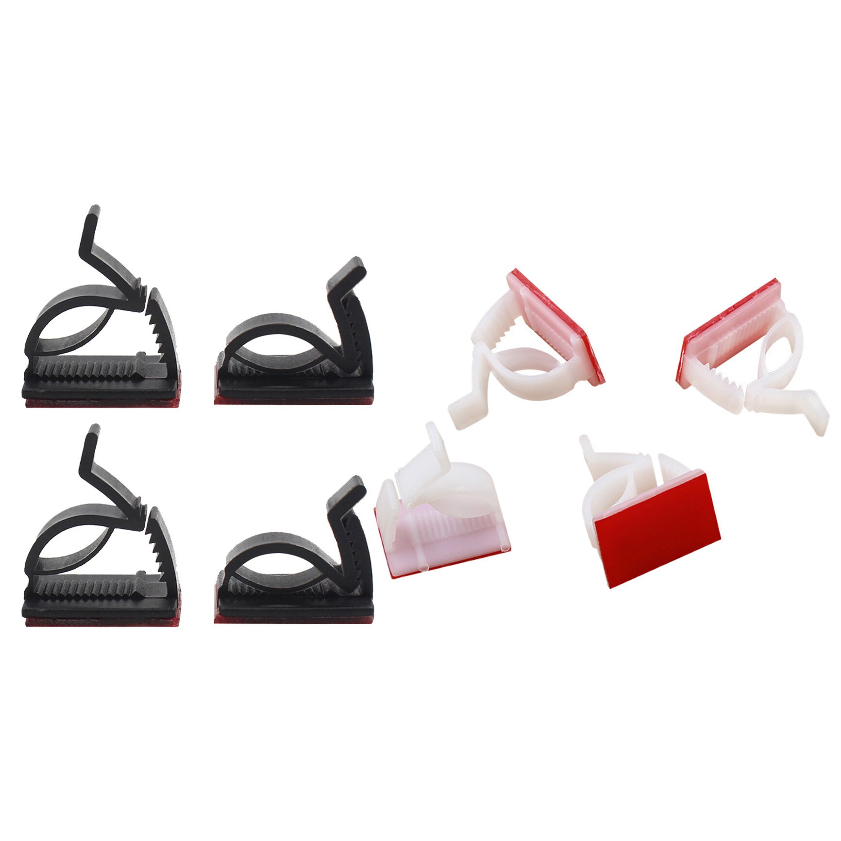 100 abrazaderas de plástico para cables de coche, bridas para cables, soportes de instalación de cables rectangulares, soportes de pinza adhesiva automática