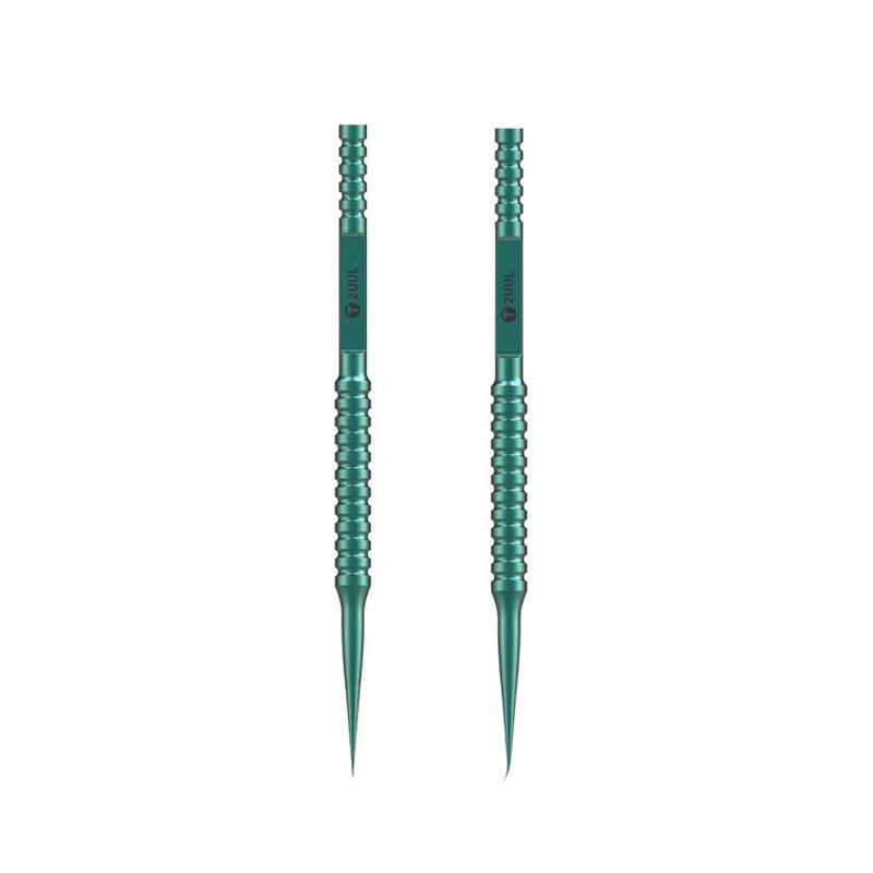 2UUL Grün Titan legierung Ultra-präzision Fingerprint Pinzette für handy Reparatur BGA motherboard chip IC fliegen blei: 2pcs in 1 set