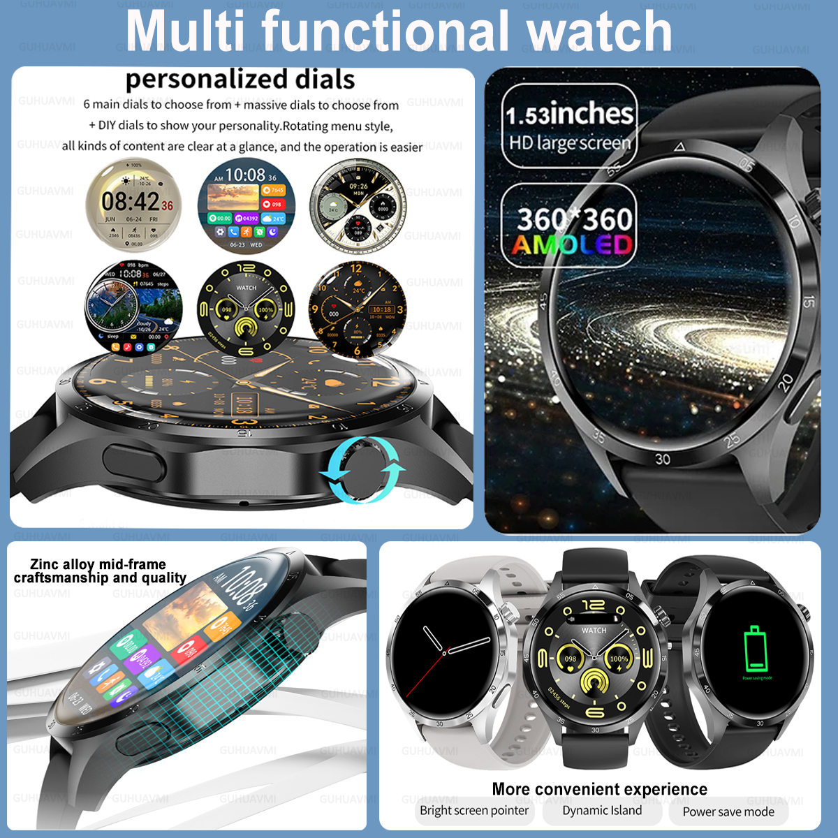 2025 tendências da moda novo gps relógio inteligente masculino freqüência cardíaca amoled nfc ip68 à prova dip68 água relógios esportivos bluetooth chamada twatch para huawei