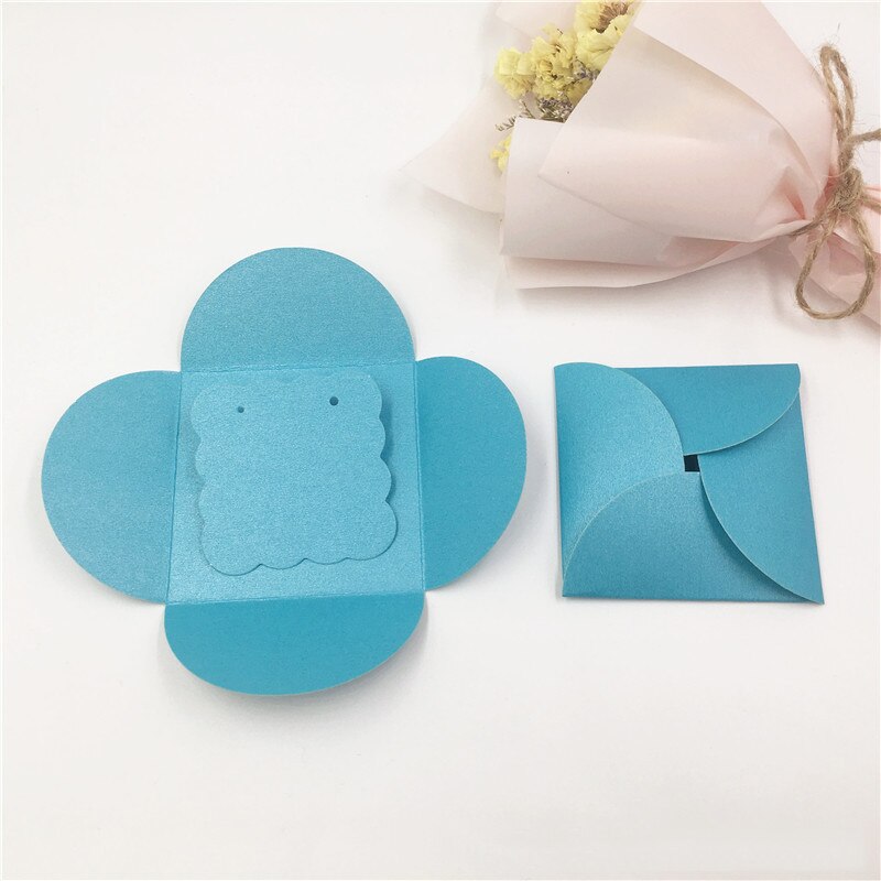 20 piezas de colores Kraft para tarjetas de pendientes, cubierta para tarjetas de pendientes, lindo y exquisito pendiente fácil de guardar y llevar de 13x13cm: 4