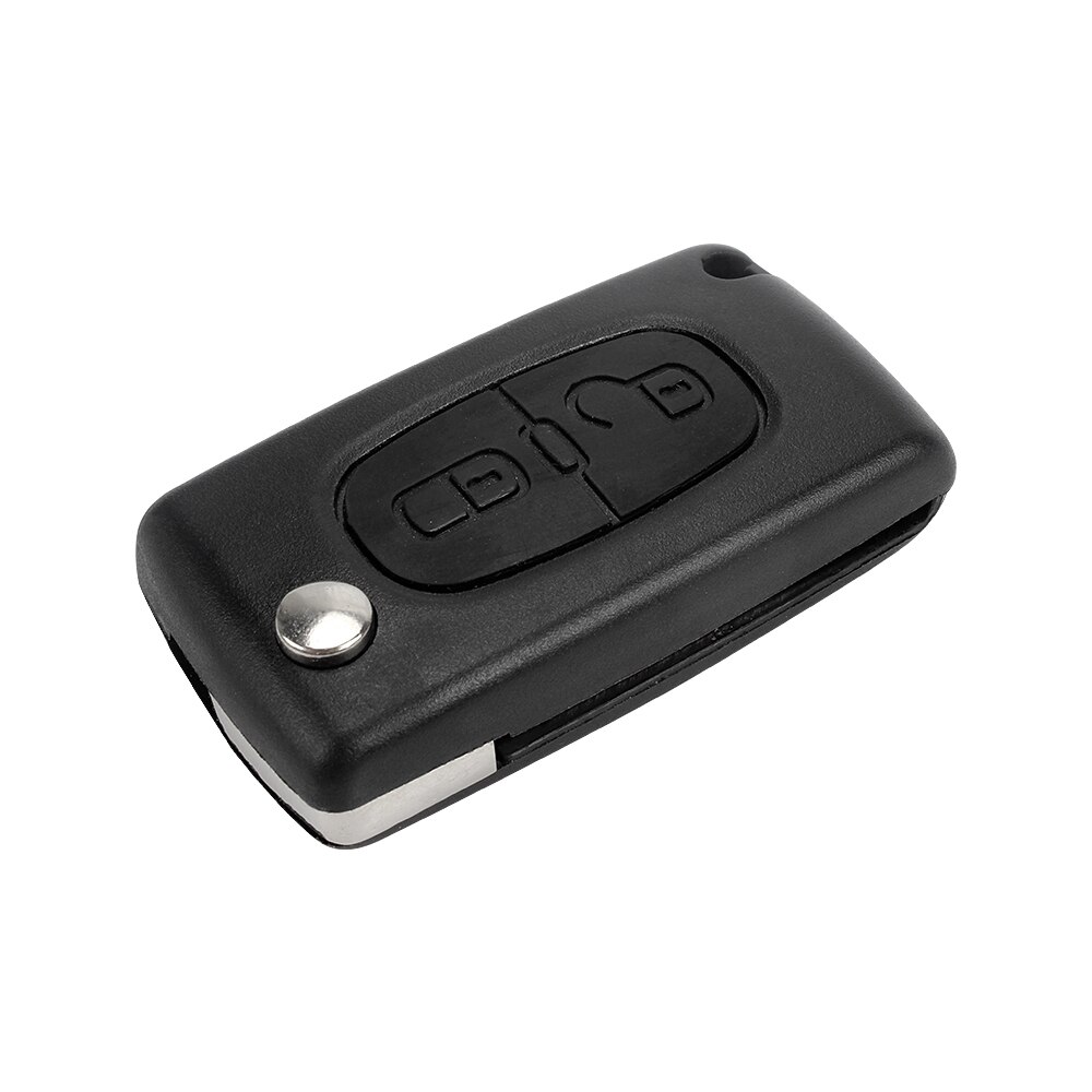 Vdiagtool-llave de coche plegable con control remoto, llave sin grabar, 2 botones, para CITROEN C2, C3, C4, C5, C6, C8, sin ranura, CE0526