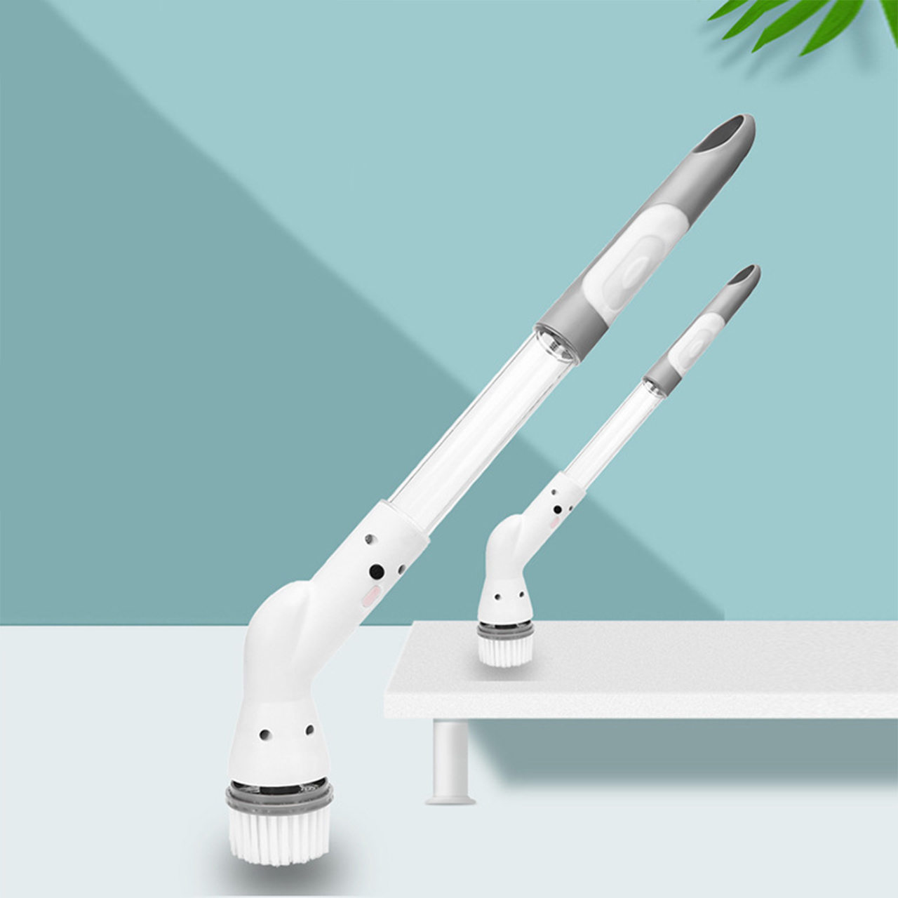 Épurateur rotatif électrique, brosse de nettoyage de douche sans fil, vitesse réglable, poignée d'extension de carrelage de salle de bain réglable