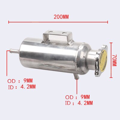 Radiador Universal para coche, recipiente de refrigeración de agua y aluminio, depósito de botella refrigerante, olla de ventilación