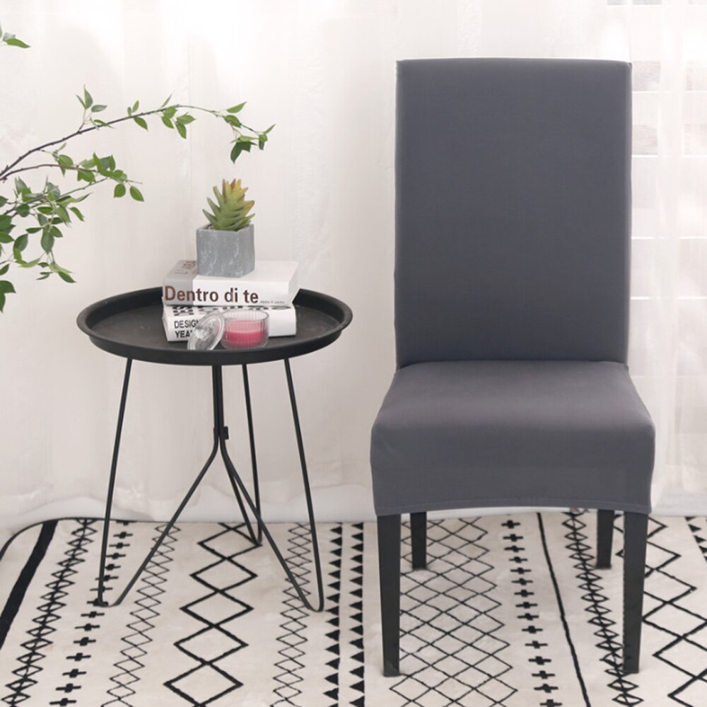 2/3/4/6 Pcs Elastic Dining Chair Covers Solid Colo... – Vicedeal