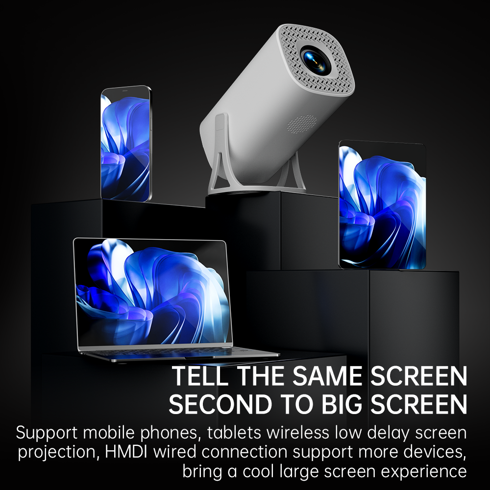 S40 Android 11 Mini Projector Support 4K 2.4G/5GWIFI BT5.0 Projector 1280*720P Home Cinema Portable Projector,Upgrated HY300