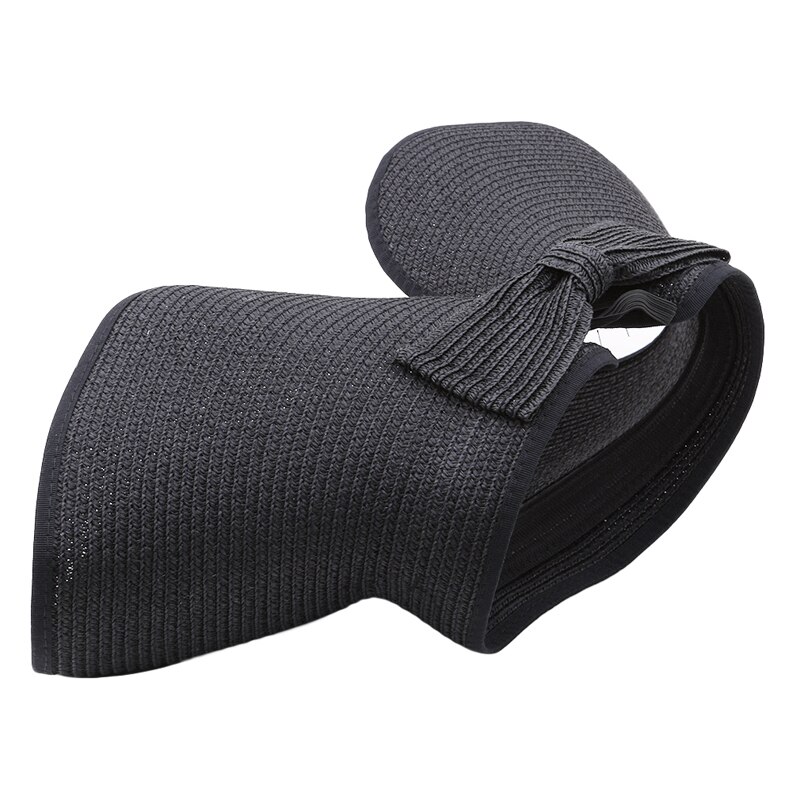 Beach cap sunbonnet visir stråhatt kvinnelig solkrem sommer sammenleggbar stor solhatt for kvinner lue