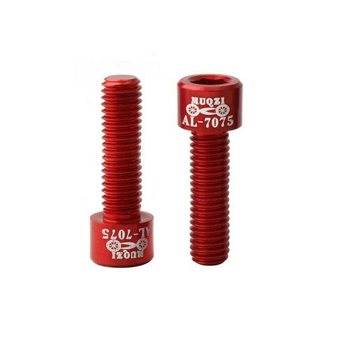 4pcs/lot Bicycle Handlebar Stem Screw Aluminum Alloy M5*17Mm Mountain Road Fixed Gear Stem Riser Bolts Bike Accessories: 2pcs red