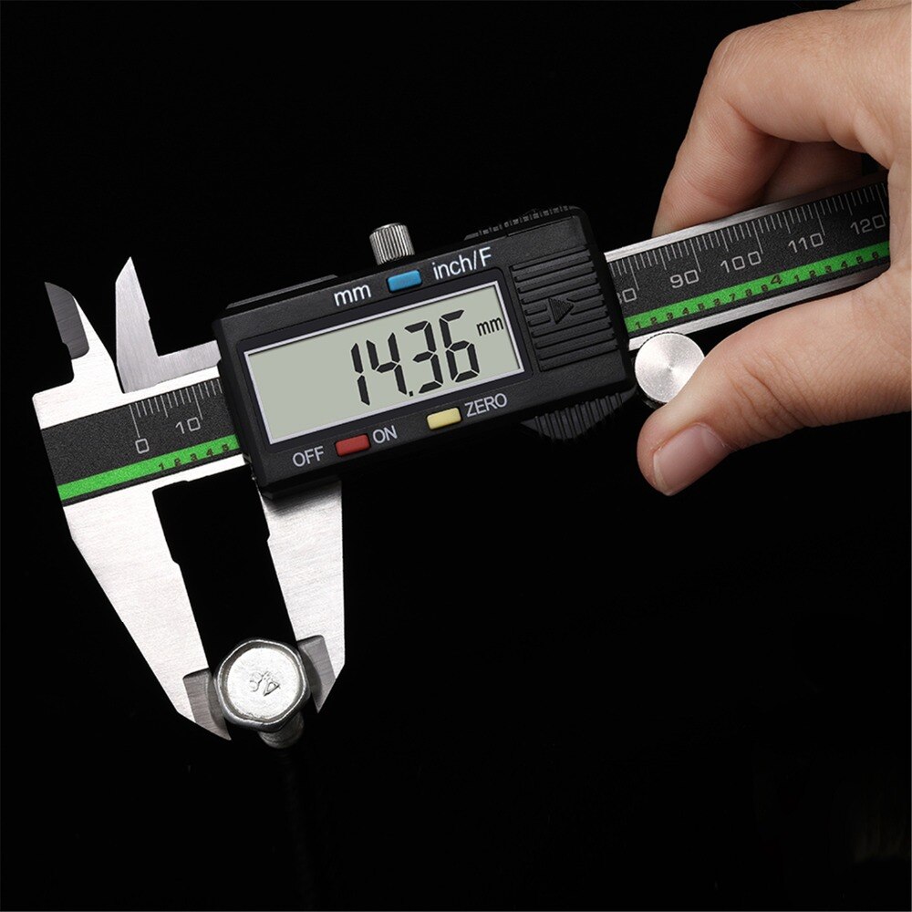 Digital Caliper Stainless Steel LCD Screen 6in 150mm/8in 200mm/12in 300mm Inch/Millimeter/Fractions Conversion