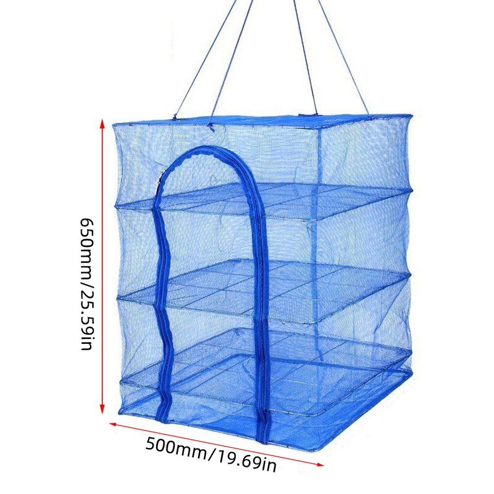 Folding Sun Fishing Nets Drying Cage Square Sun Fish Cage Sunfish Net Mosquito Cage Dry Net Fishing Tackle