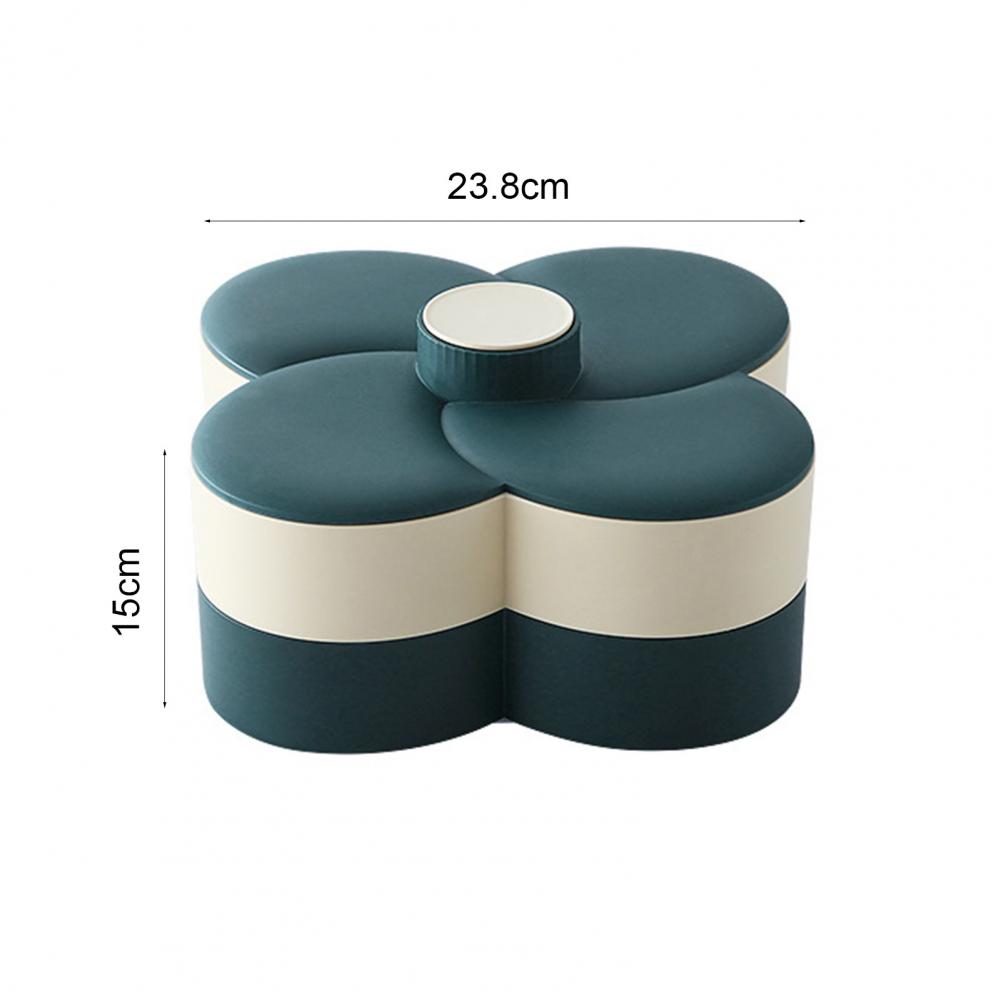 Plateau à collation en forme de fleur Double couche PP assiette de fruits secs pas facilement déformable pour Restaurant , directe,